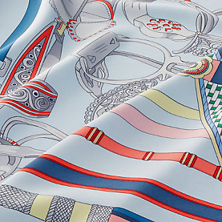 Concours d'Etriers wash scarf 90 | Hermès Singapore